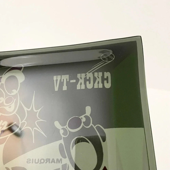 Vtg CKCK TV The Home Run Station Glass Tray Plate  Regina Advertising 9 x 7 In - Picture 15 of 16